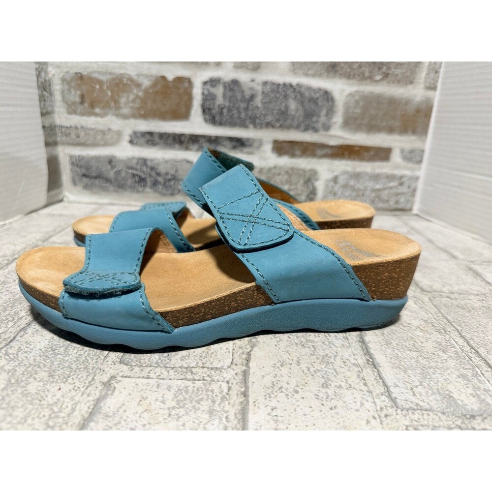 Dansko blue wedge sandals size 37 6.5-7